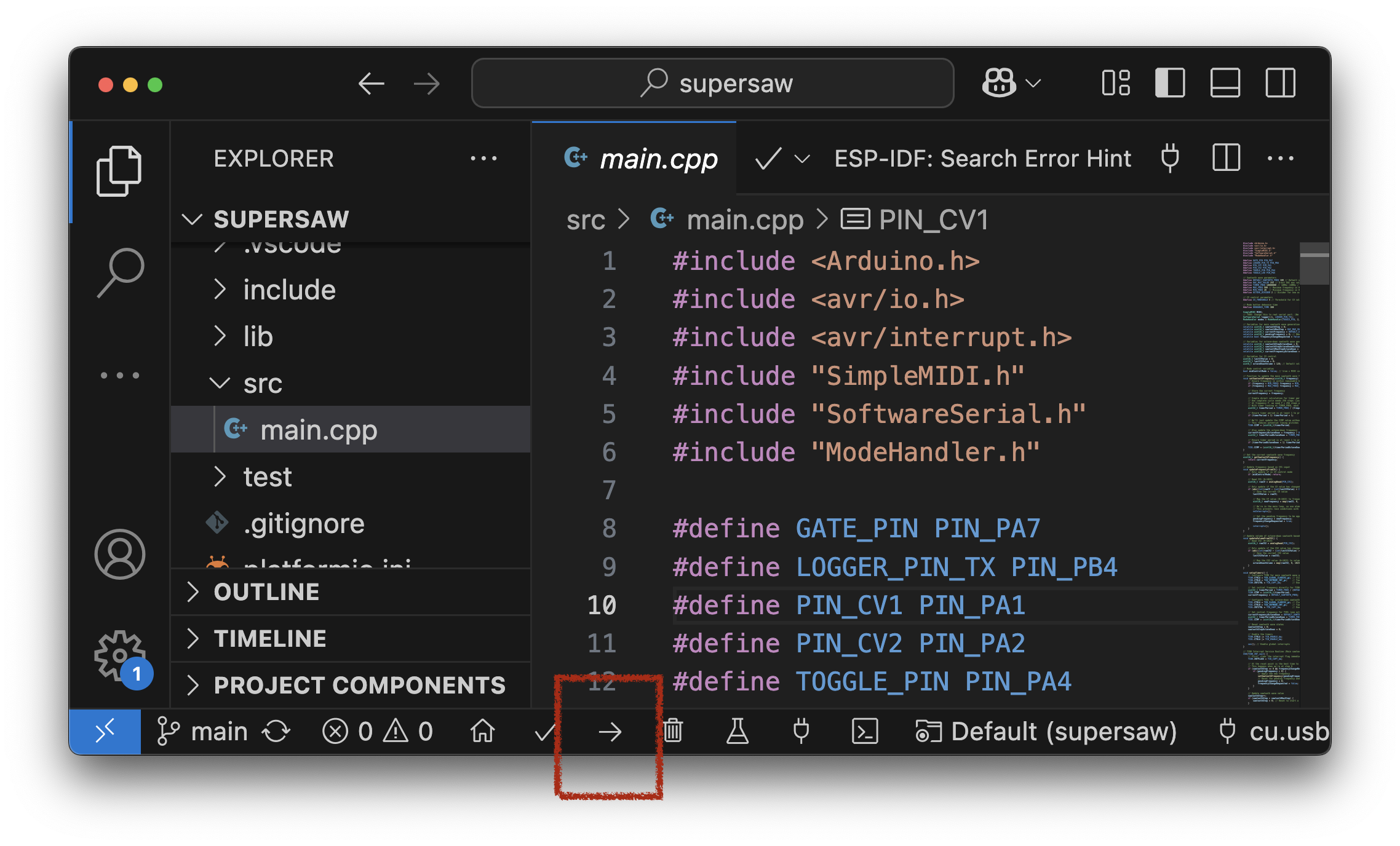 Select the correct UPDI Programmer