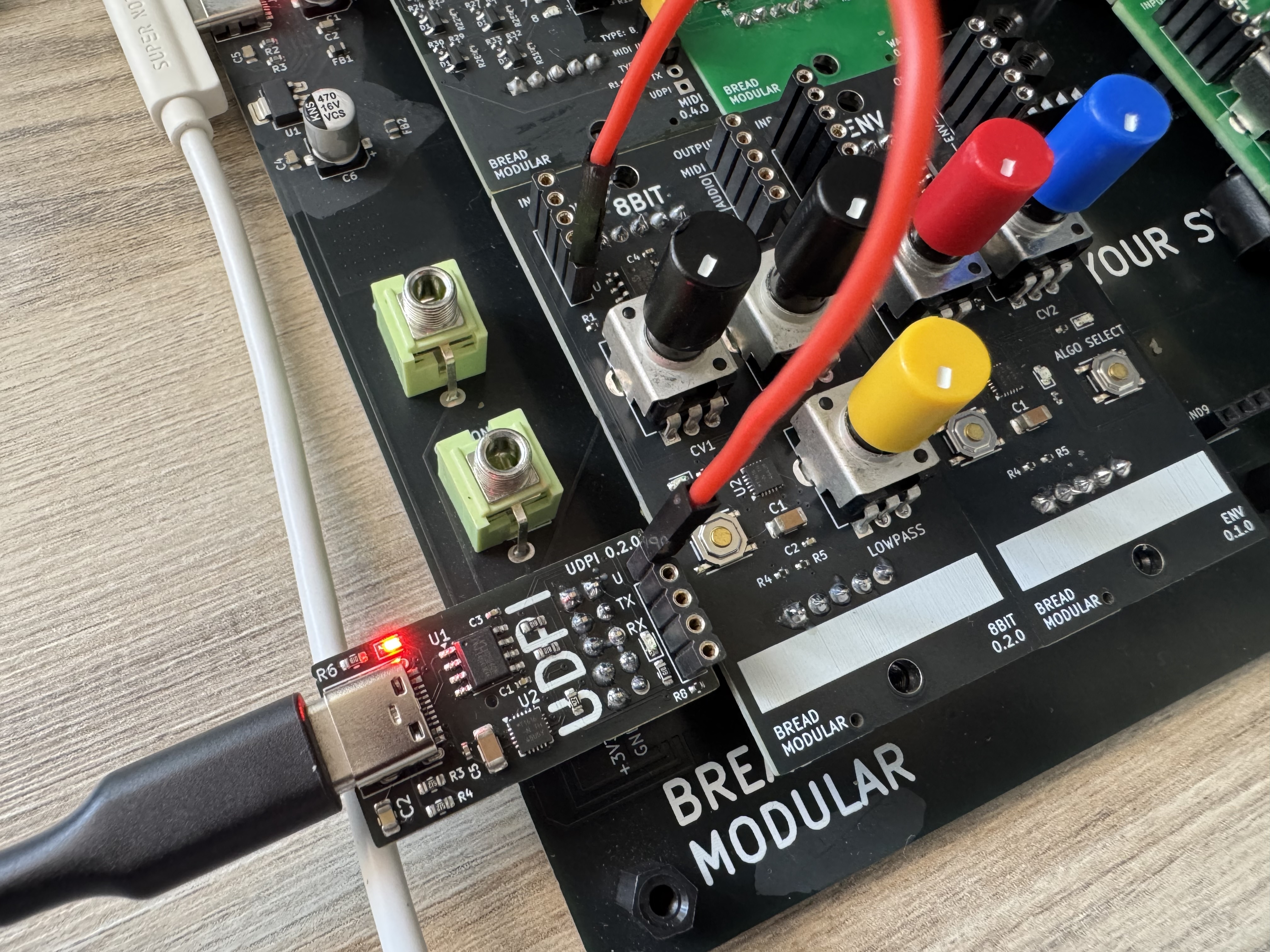 Bread Modular UPDI Programmer In Action